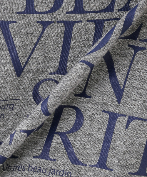 SLOBE IENA（スローブイエナ）の「ラフィ天竺グラフィックロンTEE（Tシャツ/カットソー・レディース・グレー/ホワイト/チャコールグレー・FREE）」の20枚目の写真