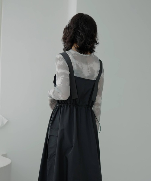 hellam(へラム)の「ナイロン 配色ミリタリージャンスカ(スカート・レディース・ブラック/チャコールグレー/カーキ/ホワイト/グレー・FREE)」の7枚目の写真