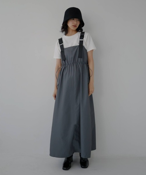 hellam(へラム)の「ナイロン 配色ミリタリージャンスカ(スカート・レディース・ブラック/チャコールグレー/カーキ/ホワイト/グレー・FREE)」の16枚目の写真