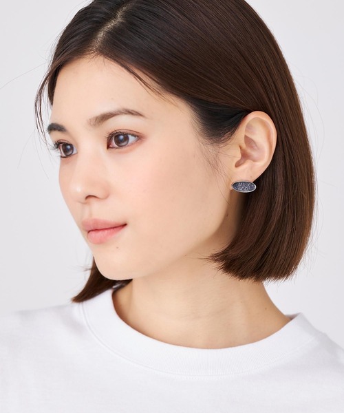 MILKFED.（ミルクフェド）の「ELLIPSE LOGO PIERCE（ピアス（両耳用）・レディース・ライトピンク/ライトブルー/ブラック・ONE SIZE）」の6枚目の写真