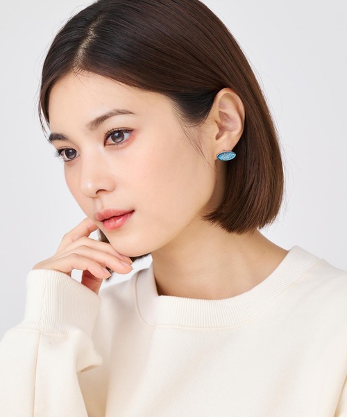 MILKFED.（ミルクフェド）の「ELLIPSE LOGO PIERCE（ピアス（両耳用）・レディース・ライトピンク/ライトブルー/ブラック・ONE SIZE）」の8枚目の写真