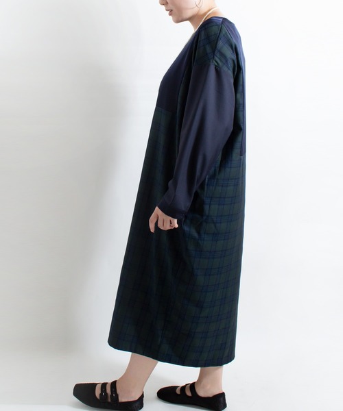 ALL ORDINARIES（オールオーディナリーズ）の「【KELEN（ケレン）】チェックコンビドレス（ワンピース・レディース・グリーン・M）」の4枚目の写真