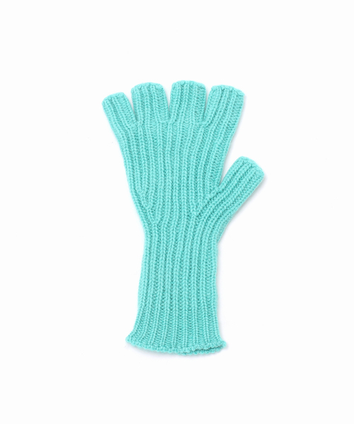 SLOBE IENA(スローブイエナ)の「【WILLIAM BRUNTON/ウィリアム ブラントン】カシミアRIB Fingerless(手袋・レディース・アイボリー/オレンジ/サックスブルー・FREE)」の12枚目の写真