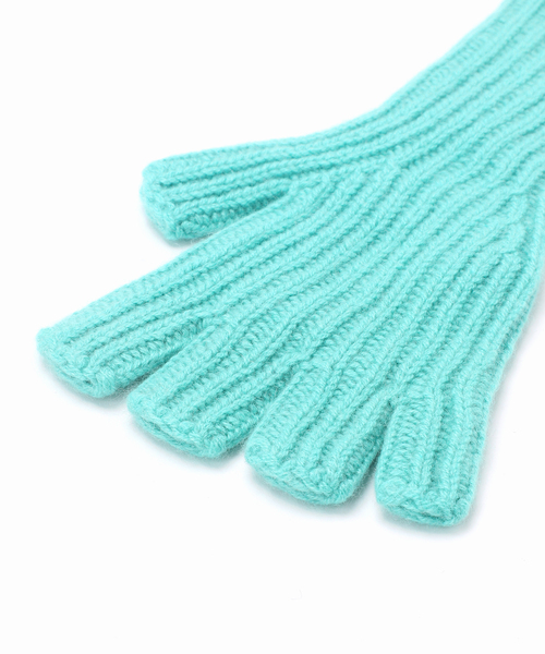 SLOBE IENA(スローブイエナ)の「【WILLIAM BRUNTON/ウィリアム ブラントン】カシミアRIB Fingerless(手袋・レディース・アイボリー/オレンジ/サックスブルー・FREE)」の13枚目の写真