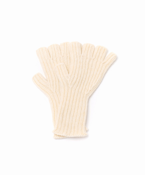 SLOBE IENA(スローブイエナ)の「【WILLIAM BRUNTON/ウィリアム ブラントン】カシミアRIB Fingerless(手袋・レディース・アイボリー/オレンジ/サックスブルー・FREE)」の18枚目の写真
