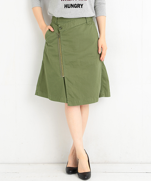 B:MING by BEAMS（ビーミングバイビームス）の「ビーミング by ビームス / ツイルラップスカート（スカート・レディース・スミクロ/カーキ・MEDIUM/SMALL）」の3枚目の写真