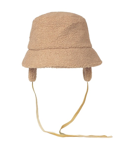 14+（イチヨンプラス）の「ボア耳付きバケットハット / イヤーニットCAP（ハット・レディース・アイボリー/ブラック/グリーン/サーモンピンク/ベージュ・MEDIUM）」の8枚目の写真