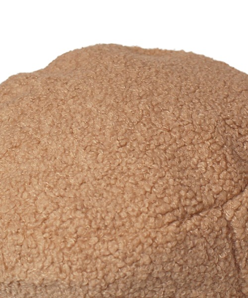 14+（イチヨンプラス）の「ボア耳付きバケットハット / イヤーニットCAP（ハット・レディース・アイボリー/ブラック/グリーン/サーモンピンク/ベージュ・MEDIUM）」の13枚目の写真