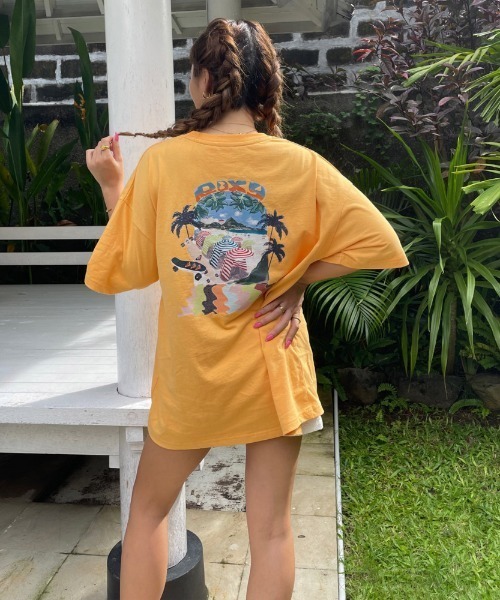 ROXY(ロキシー)の「BIARRITZ LIFE/ロキシーサーフバックプリント半袖カットソー(Tシャツ/カットソー・レディース・オレンジ/グレー/パープル・MEDIUM/LARGE)」の3枚目の写真