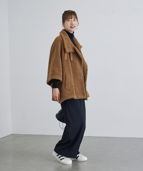 FRAMeWORK(フレームワーク)の「ボアポンチョコート(ブルゾン・レディース・キャメル・FREE)」の21枚目の写真