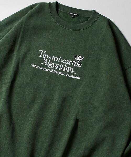 FREAK'S STORE（フリークスストア）の「限定展開 ビッグシルエット ドッグ 刺繍 スウェット / クルーネック / アニマル（スウェット・メンズ・ネイビー/ブラック/グリーン/グレー・MEDIUM/SMALL/LARGE）」の3枚目の写真