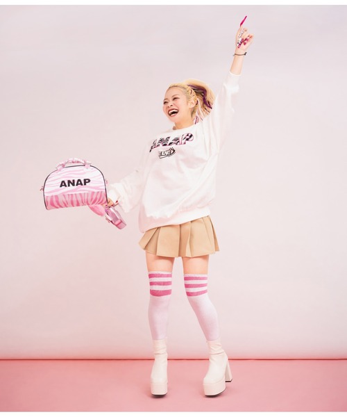 ANAP(アナップ)の「【エルフ荒川×ANAP】コラボ2WAYミニボストンバッグ(ボストンバッグ・レディース・ブラック/パープル/ピンク・FREE)」の15枚目の写真