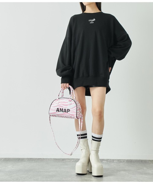 ANAP(アナップ)の「【エルフ荒川×ANAP】コラボ2WAYミニボストンバッグ(ボストンバッグ・レディース・ブラック/パープル/ピンク・FREE)」の21枚目の写真
