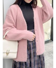 MERCURYDUO | ダブルフェイスコクーンミディニットカーディガン(カーディガン/ボレロ)