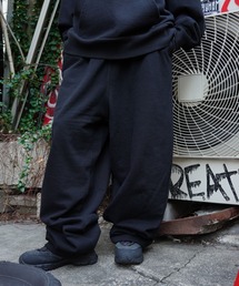 WHITELAND/ホワイトランド/REFLECTOR LOGO WIDE SWEAT PANTS/リフレクターロゴワイドスウェットパンツ