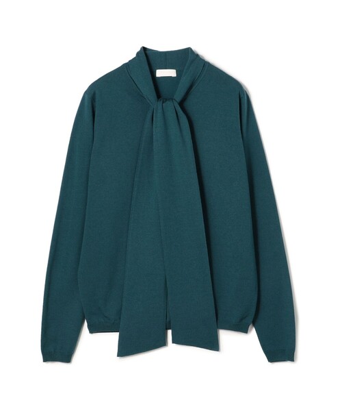 BALLSEY（ボールジィ）の「スーパーエクストラファインウール ボウタイプルオーバー（ニット/セーター・レディース・ダークグレー/ホワイト/ライトブルー/ライトパープル/ネイビー/ダークブルー・S）」の5枚目の写真