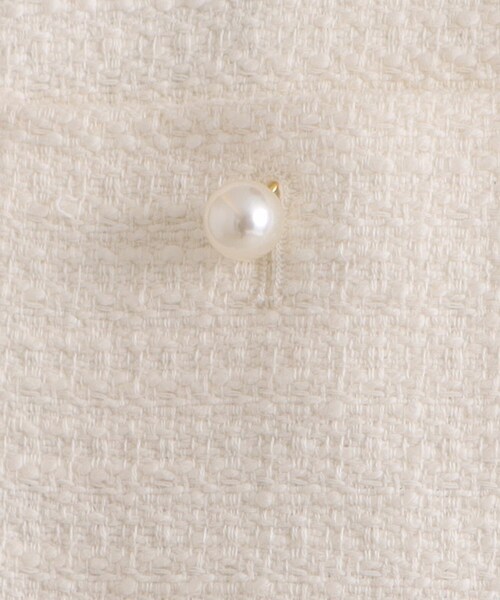 OPAQUE.CLIP(オペークドットクリップ)の「◆≪通勤・セレモニー/セットアップ対応≫ コットンツイードミドルジャケット(ノーカラージャケット・レディース・ブラック系3/ネイビー/オフホワイト・42/40/38/36)」の17枚目の写真