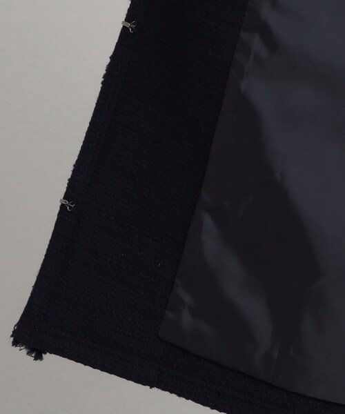 OPAQUE.CLIP(オペークドットクリップ)の「◆≪通勤・セレモニー/セットアップ対応≫ コットンツイードミドルジャケット(ノーカラージャケット・レディース・ブラック系3/ネイビー/オフホワイト・42/40/38/36)」の21枚目の写真