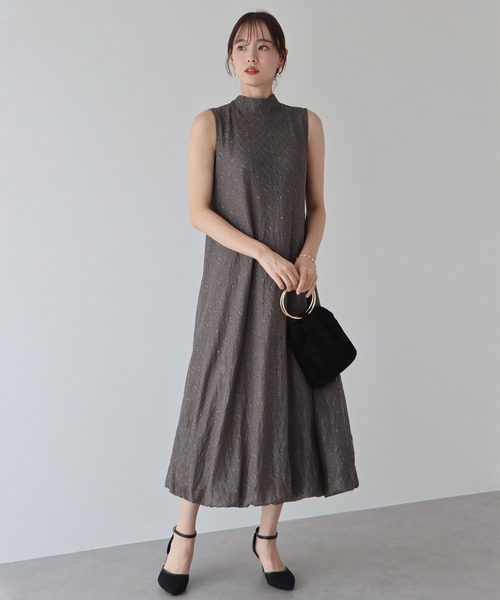 BLUEEAST（ブルーイースト）の「ジオメトリックレースバルーンドレス（ドレス・レディース・アーミー/ブラック/ブラウン・MEDIUM/LARGE）」の8枚目の写真