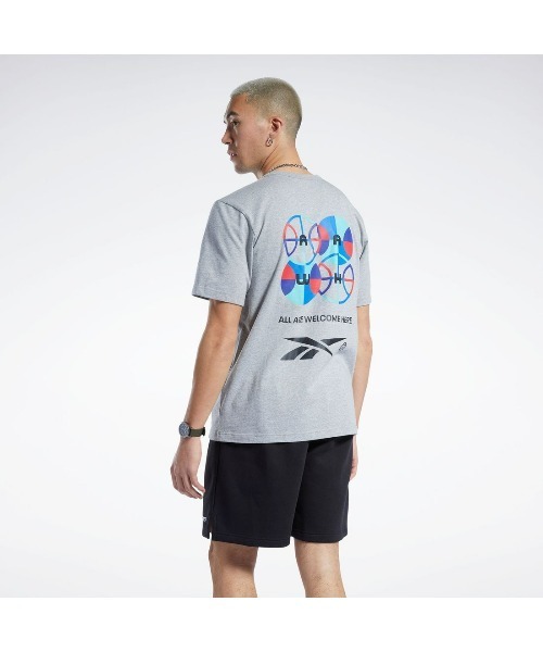 Reebok(リーボック)の「シティ リーグ ショートスリーブ Tシャツ / BB CITY LEAGUE SS T(Tシャツ/カットソー・メンズ・ブラック/ヘザーグレー・X-SMALL/LARGE/MEDIUM/SMALL/XX-LARGE/X-LARGE)」の3枚目の写真