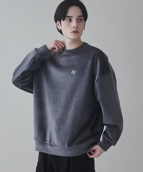 LUCY(ルーシー)の「LUCY/ボンディングカットコールプルオーバー(スウェット・メンズ・ベージュ/ダークグレー・MEDIUM/LARGE)」の1枚目の写真