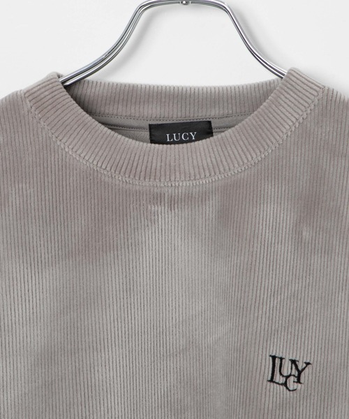 LUCY(ルーシー)の「LUCY/ボンディングカットコールプルオーバー(スウェット・メンズ・ベージュ/ダークグレー・MEDIUM/LARGE)」の7枚目の写真