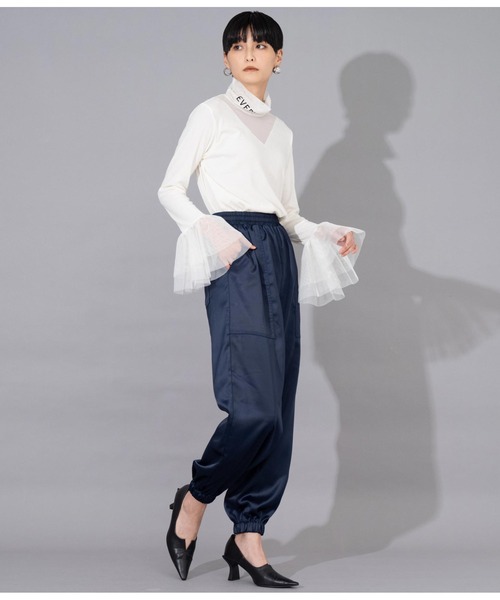 Settimissimo（セッティミッシモ）の「サテン ポケット付き アラジンパンツ カーゴパンツ（カーゴパンツ・レディース・ネイビー/ブラウン・FREE）」の13枚目の写真