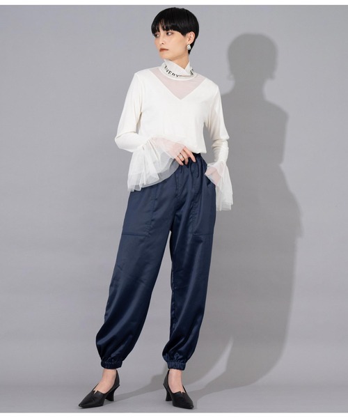 Settimissimo（セッティミッシモ）の「サテン ポケット付き アラジンパンツ カーゴパンツ（カーゴパンツ・レディース・ネイビー/ブラウン・FREE）」の11枚目の写真