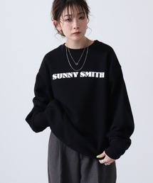 Sunny smith ヘビーウェイトパームツリープリント裏毛トレーナー