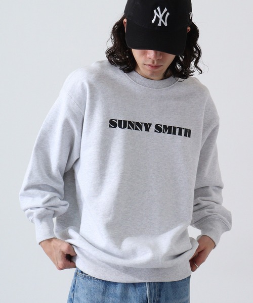 Sunny Smith(サニースミス)の「Sunny smith ヘビーウェイトパームツリープリント裏毛トレーナー(スウェット・メンズ・アッシュグレー/ブラック・LL/L)」の9枚目の写真