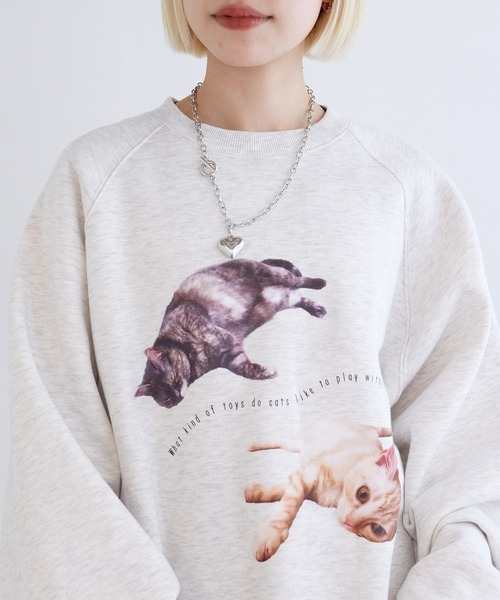 w closet（ダブルクローゼット）の「アニマルプリント起毛プルオーバー（スウェット・レディース・ベージュ系その他/ピンク/グレー/グレー系その他/オートミール・FREE）」の16枚目の写真