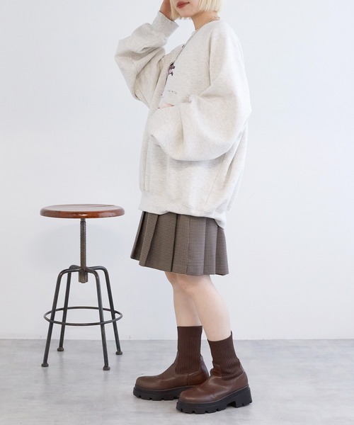 w closet（ダブルクローゼット）の「アニマルプリント起毛プルオーバー（スウェット・レディース・ベージュ系その他/ピンク/グレー/グレー系その他/オートミール・FREE）」の18枚目の写真