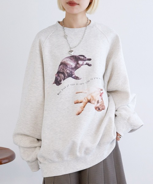 w closet（ダブルクローゼット）の「アニマルプリント起毛プルオーバー（スウェット・レディース・ベージュ系その他/ピンク/グレー/グレー系その他/オートミール・FREE）」の20枚目の写真