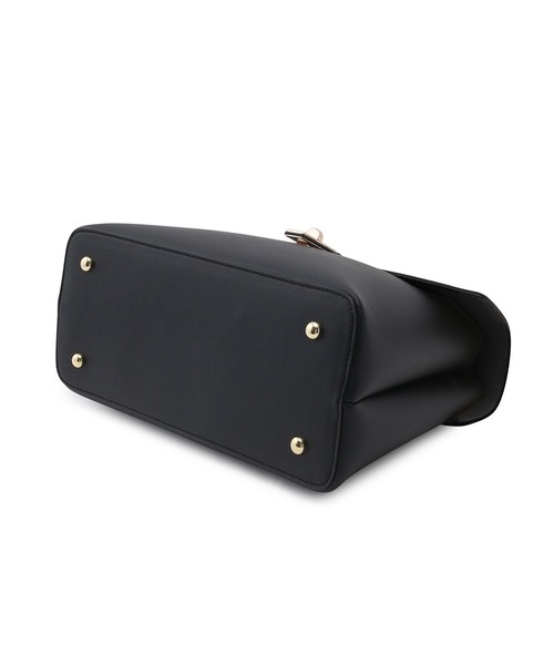 VIS（ビス）の「【ご好評につき追加生産】【2WAY】ひねり金具ワンハンドルショルダーバッグ【軽量】（ハンドバッグ・レディース・ブラック系その他/イエロー系その他3/ホワイト・FREE）」の9枚目の写真