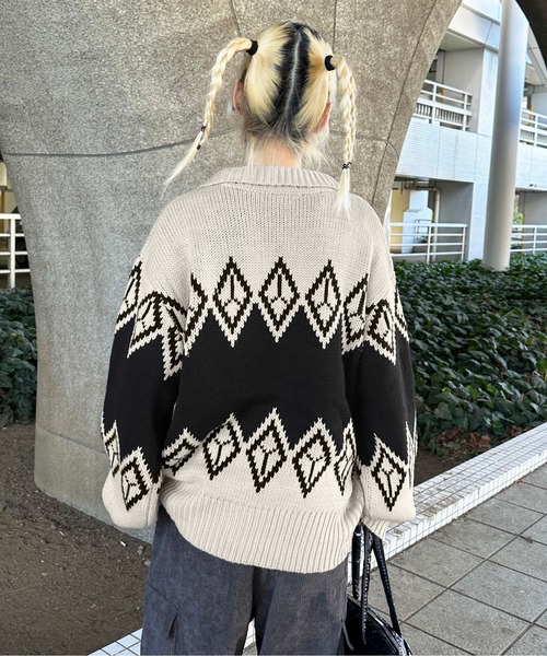 ぼぉーです【希少】＊COSMIC CREWS＊カウチンニットカーディガン ぼぉーです【希少】＊COSMIC CREWS＊カウチンニットカーディガン