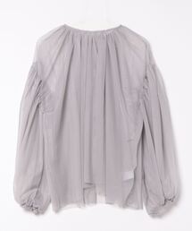 チュールレイヤードギャザーブラウス