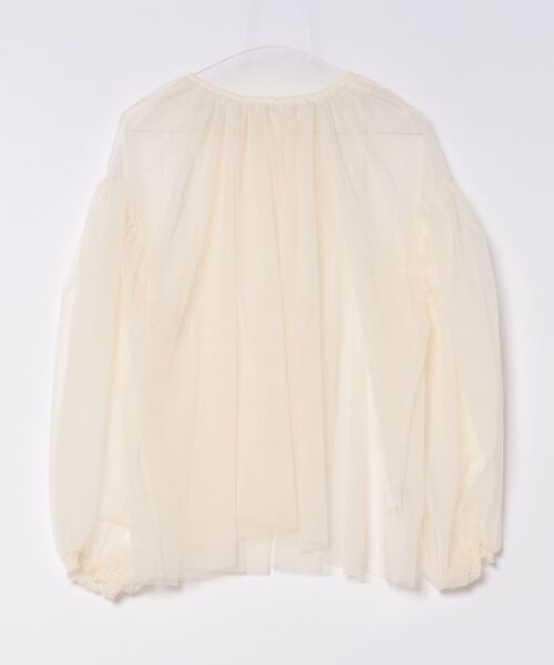STYLEBLOCK（スタイルブロック）の「チュールレイヤードギャザーブラウス（シャツ/ブラウス・レディース・ネイビー/ブラック/アイボリー/グレー/グレイッシュベージュ・M）」の7枚目の写真