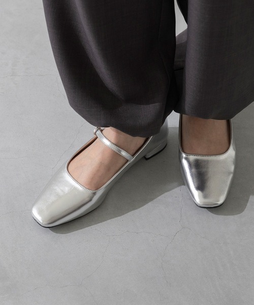 セール】やわらか スクエアトゥ メリージェーンパンプス（パンプス