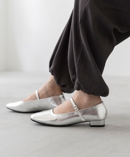 やわらか スクエアトゥ メリージェーンパンプス（パンプス）｜menue