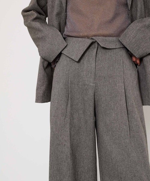 SENSE OF PLACE by URBAN RESEARCH（センスオブプレイスバイアーバンリサーチ）の「ウエストオリカエシワイドパンツ（その他パンツ・レディース・グレー/ベージュ/ブラック・SMALL/MEDIUM）」の8枚目の写真