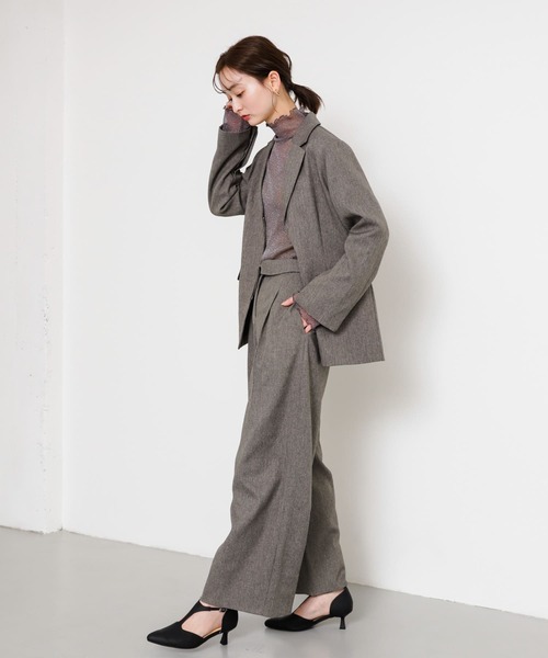 SENSE OF PLACE by URBAN RESEARCH（センスオブプレイスバイアーバンリサーチ）の「ウエストオリカエシワイドパンツ（その他パンツ・レディース・グレー/ベージュ/ブラック・SMALL/MEDIUM）」の14枚目の写真