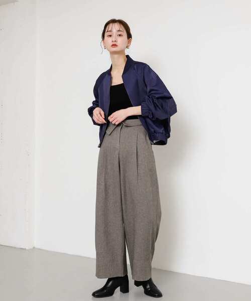 SENSE OF PLACE by URBAN RESEARCH（センスオブプレイスバイアーバンリサーチ）の「ウエストオリカエシワイドパンツ（その他パンツ・レディース・グレー/ベージュ/ブラック・SMALL/MEDIUM）」の18枚目の写真