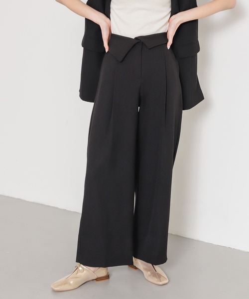 SENSE OF PLACE by URBAN RESEARCH（センスオブプレイスバイアーバンリサーチ）の「ウエストオリカエシワイドパンツ（その他パンツ・レディース・グレー/ベージュ/ブラック・SMALL/MEDIUM）」の21枚目の写真