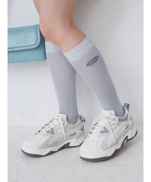 MURUA（ムルーア）の「ロゴシアーソックス（ソックス/靴下・レディース・ブラック/グレー・FREE）」の3枚目の写真