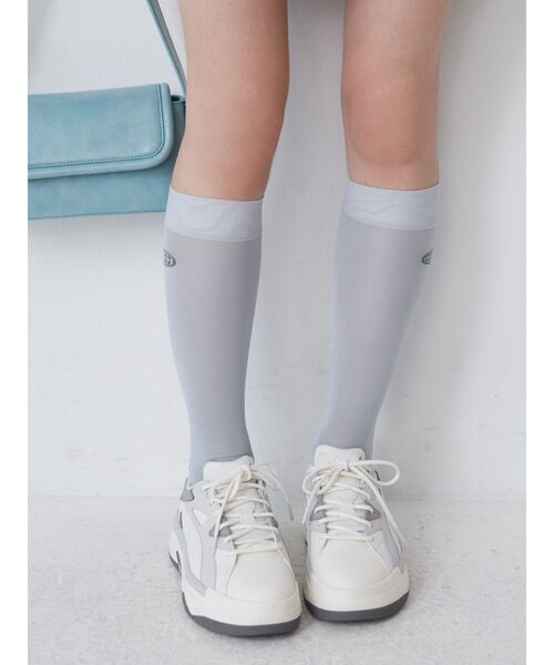 MURUA（ムルーア）の「ロゴシアーソックス（ソックス/靴下・レディース・ブラック/グレー・FREE）」の5枚目の写真