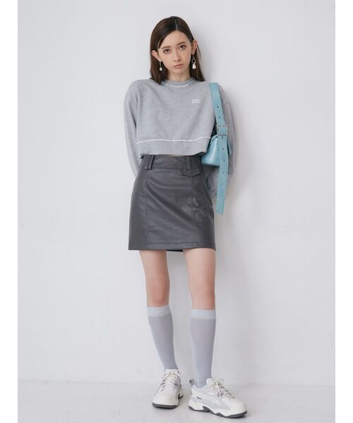 MURUA（ムルーア）の「ロゴシアーソックス（ソックス/靴下・レディース・ブラック/グレー・FREE）」の6枚目の写真