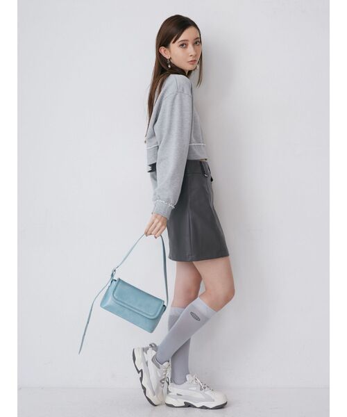 MURUA（ムルーア）の「ロゴシアーソックス（ソックス/靴下・レディース・ブラック/グレー・FREE）」の7枚目の写真