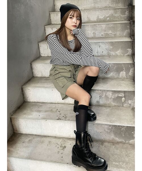 MURUA（ムルーア）の「ロゴシアーソックス（ソックス/靴下・レディース・ブラック/グレー・FREE）」の11枚目の写真