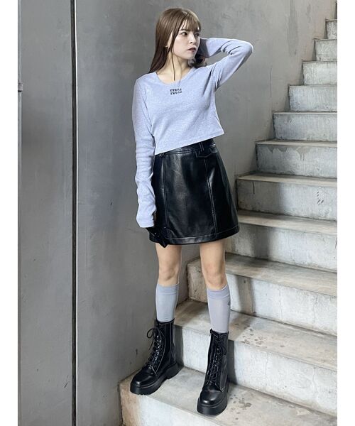 MURUA（ムルーア）の「ロゴシアーソックス（ソックス/靴下・レディース・ブラック/グレー・FREE）」の18枚目の写真