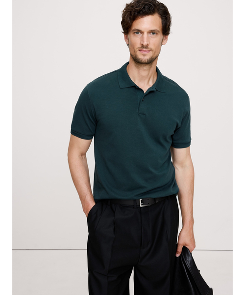 Banana Republic（バナナリパブリック）の「Luxury-Touch ポロシャツ（ポロシャツ・メンズ・ネイビー/キャメル/ホワイト/ブラック/チャコールグレー/レッド系その他/ブラウン/グリーン/グリーン系その他/カーキ/ブルー/ピンク/グリーン系その他2・L/M/S/XL）」の7枚目の写真